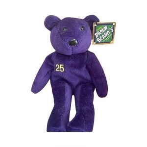 Salvino's Bamm Beano's MLB Mark McGwire #25 Dark Purple Plush Beanie Bear New